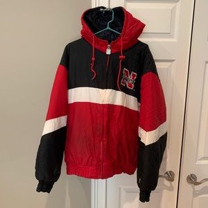 Nebraska Cornhuskers NCAA Puffer Zip down Jacket LOGO 7 XL